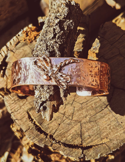 Embossed Stamp Copper Cuff